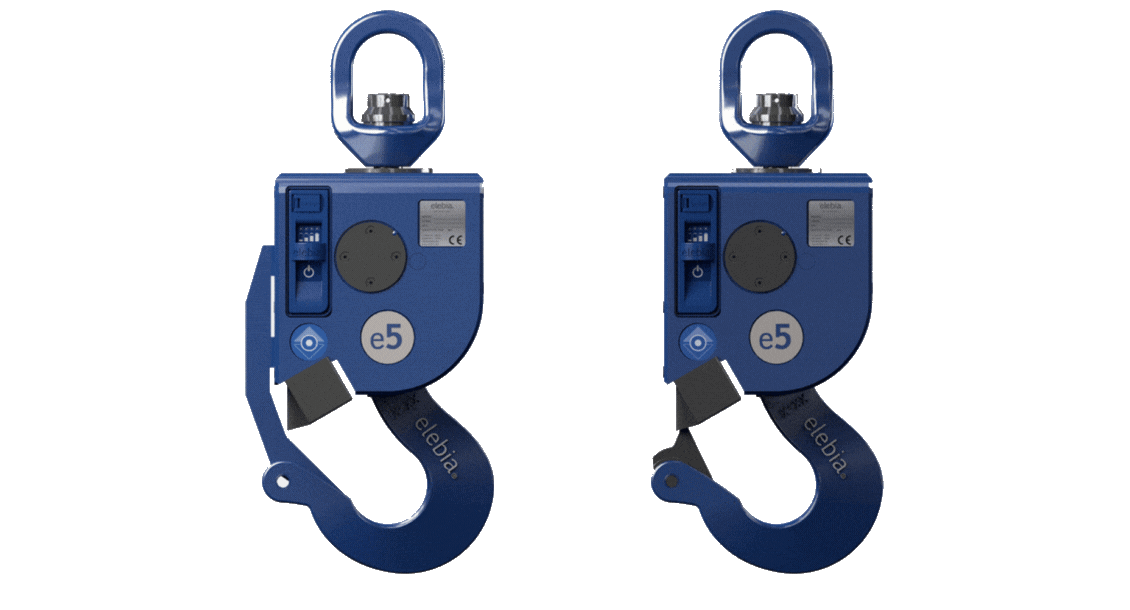 evo5 to evo25 crane hook with rigid latch and spring latch